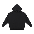 Essential Heavyweight Hoodie Black Text