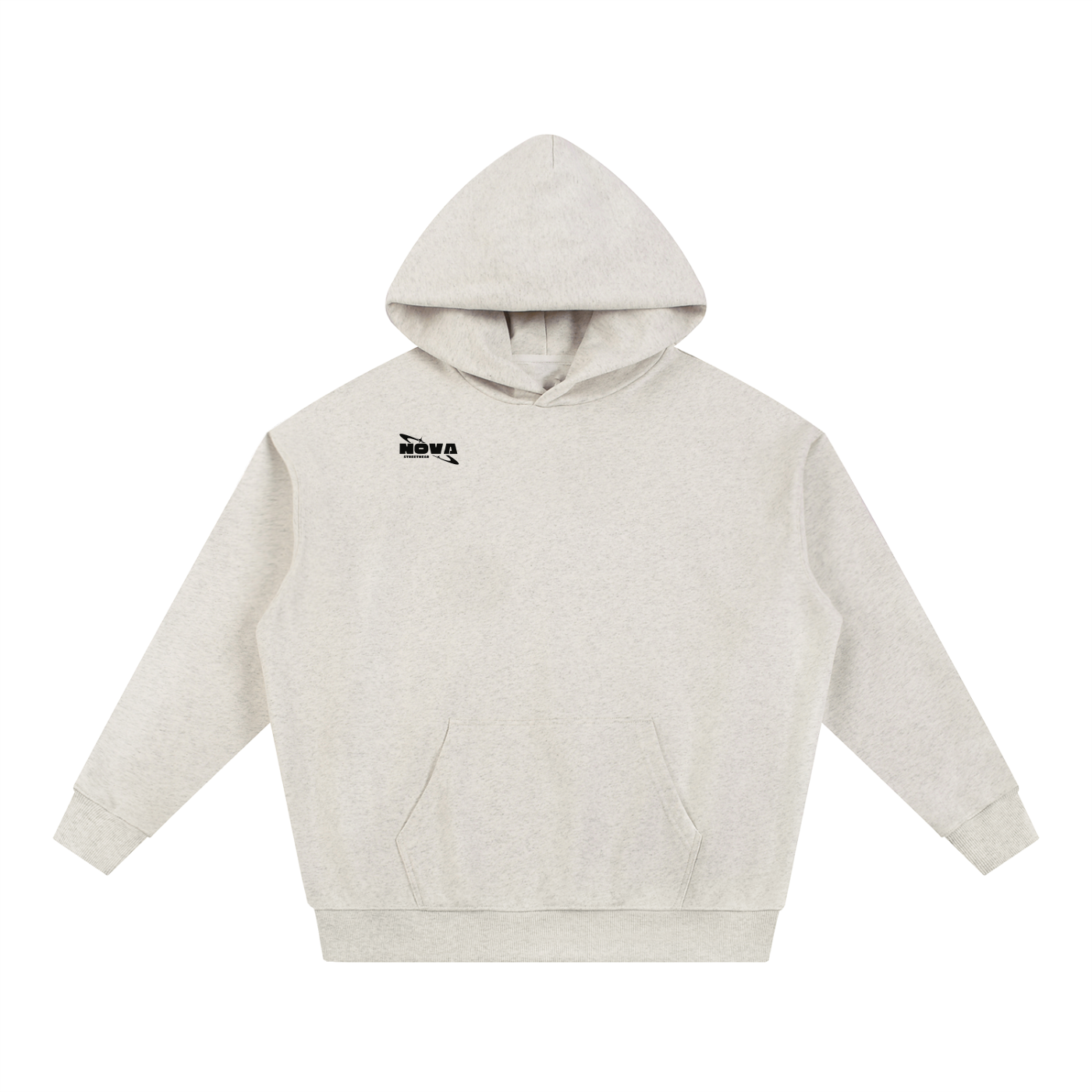 Essential Heavyweight Hoodie Black Text