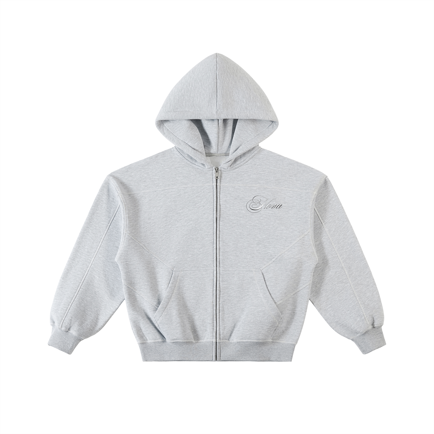 Cursive Zip Hoodie