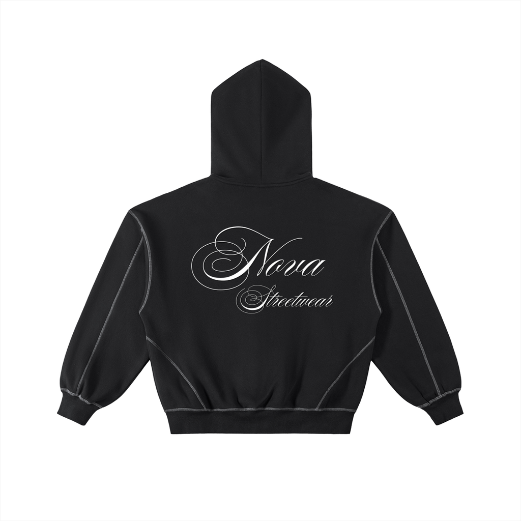 Cursive Zip Hoodie