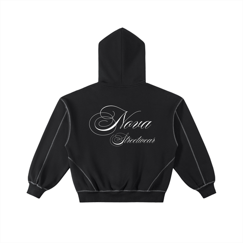 Cursive Zip Hoodie