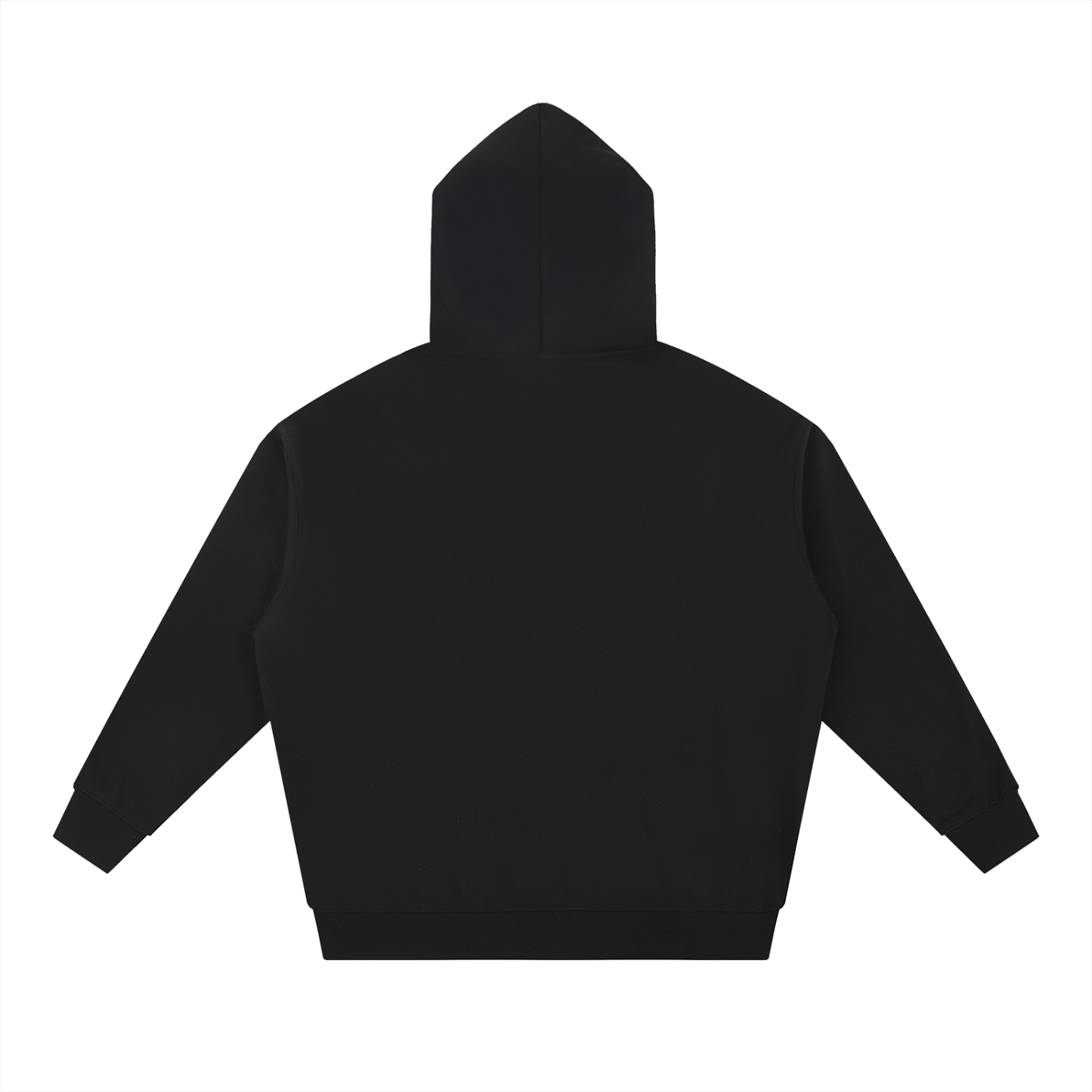 Essential Heavyweight Hoodie Black Text