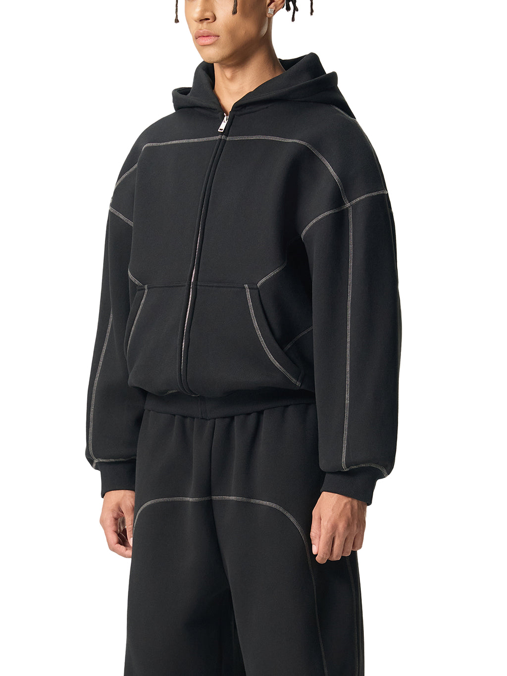 Cursive Zip Hoodie